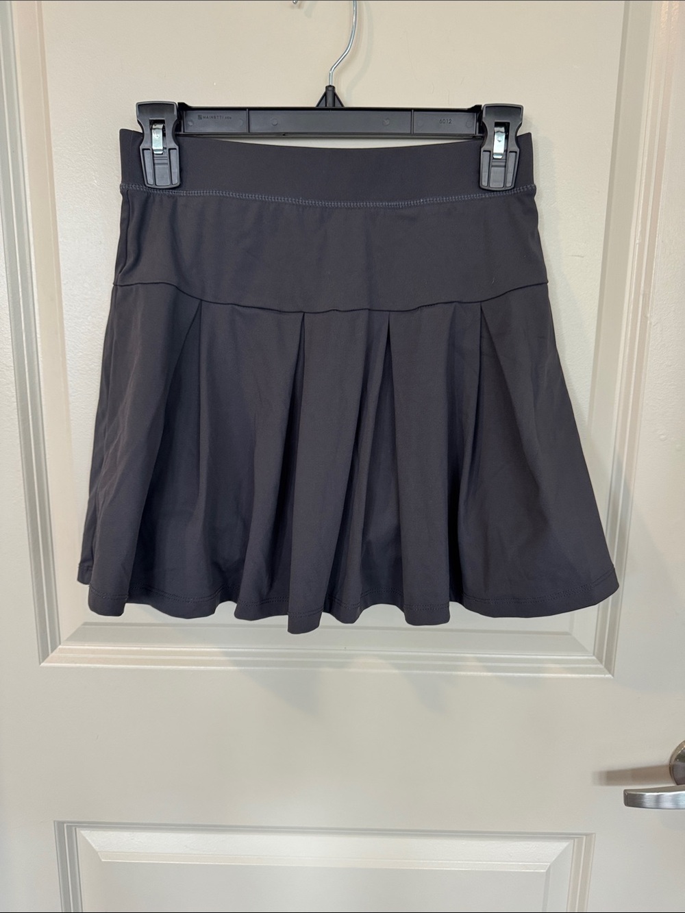 Goldhinge Black Skater Tennis Skirt with Flared Pleats